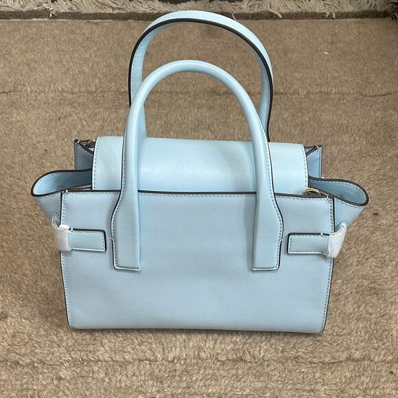 Michael Kors Light Blue Belted Satchel Bag New Retails $598 - Picture 3 of 5